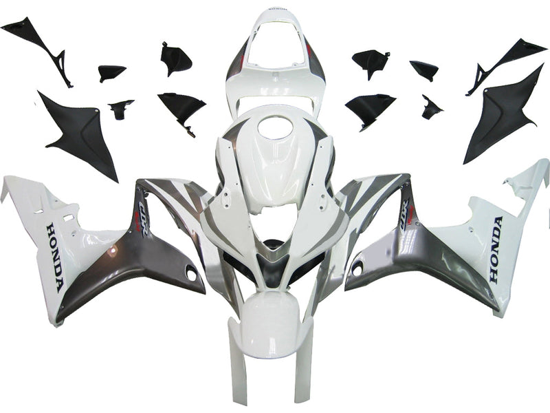 Carenados 2007-2008 Honda CBR 600 RR Blanco y Plata CBR Racing Generic