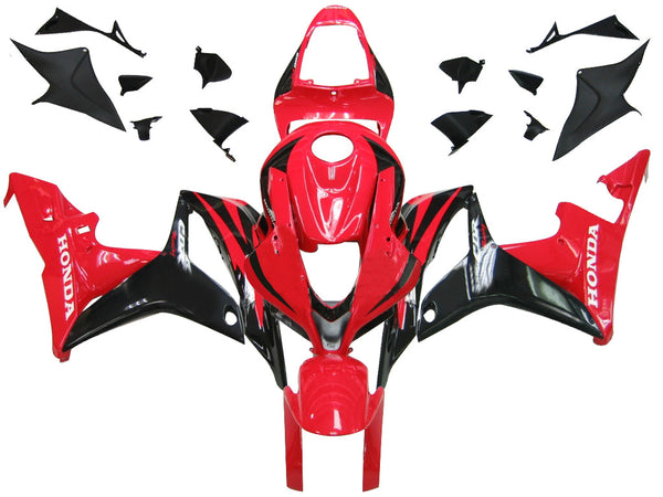 Carenagens 2007-2008 Honda CBR 600 RR Vermelho e Preto CBR Genérico