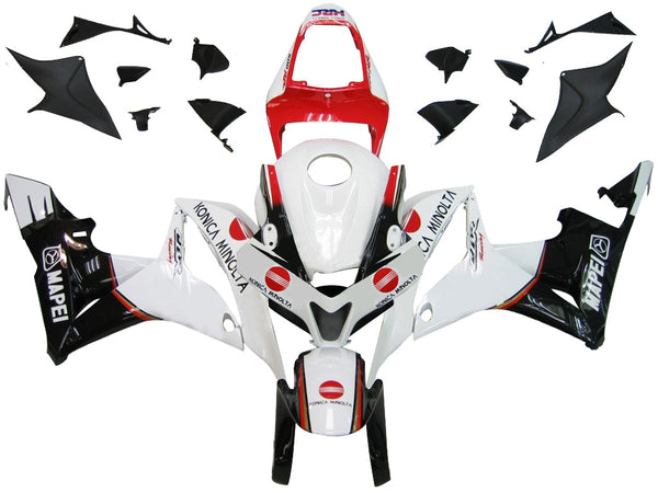 Carenagens 2007-2008 Honda CBR 600 RR Branco e Vermelho Konica Genérico