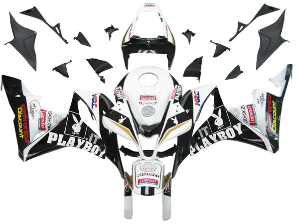 Carenagens 2007-2008 Honda CBR 600 RR Preto Playboy Racing Generic