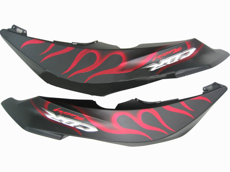 Fairings 2007-2008 Honda CBR 600 RR Matte Black & Red Flame CBR Generic