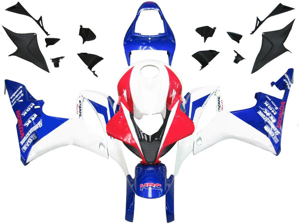 Owiewki 2007-2008 Honda CBR 600 RR Czerwony Biały Niebieski HRC Racing Generic