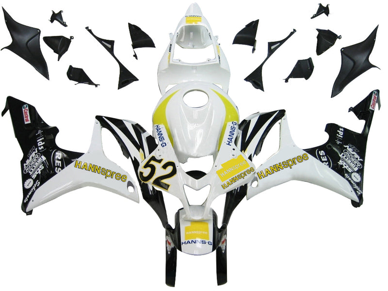 Fairings 2007-2008 Honda CBR 600 RR Hvit nr. 52 Hannspree Generic