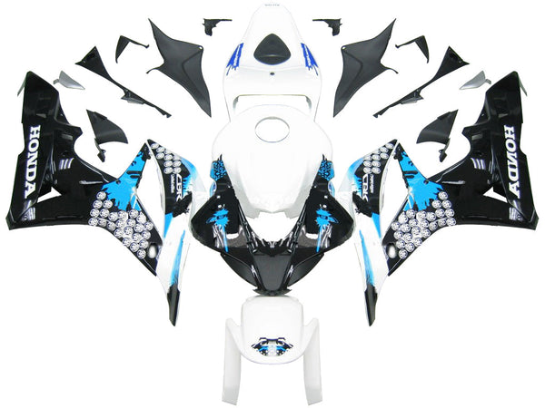 Carenagens 2007-2008 Honda CBR 600 RR Preto Branco Azul Moeda RR Genérico