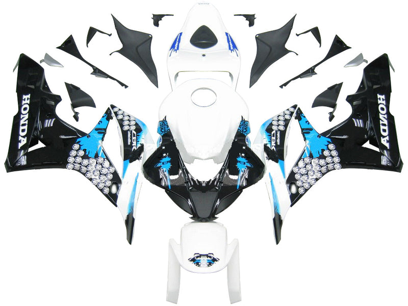 Carenados 2007-2008 Honda CBR 600 RR Negro Blanco Azul Coin RR Genérico