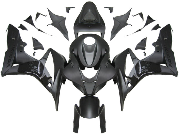 For CBR600RR 2007-2008 Bodywork Fairing Black ABS Injection Molded Plastics Set