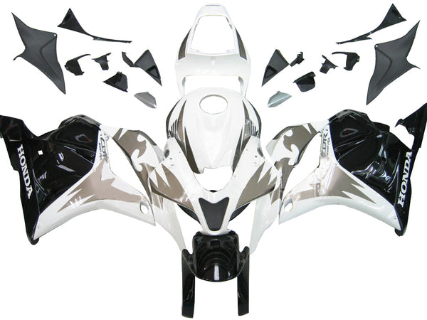 Carenados 2009-2012 Honda CBR 600 RR Blanco Plata Negro Tribal Racing Genérico