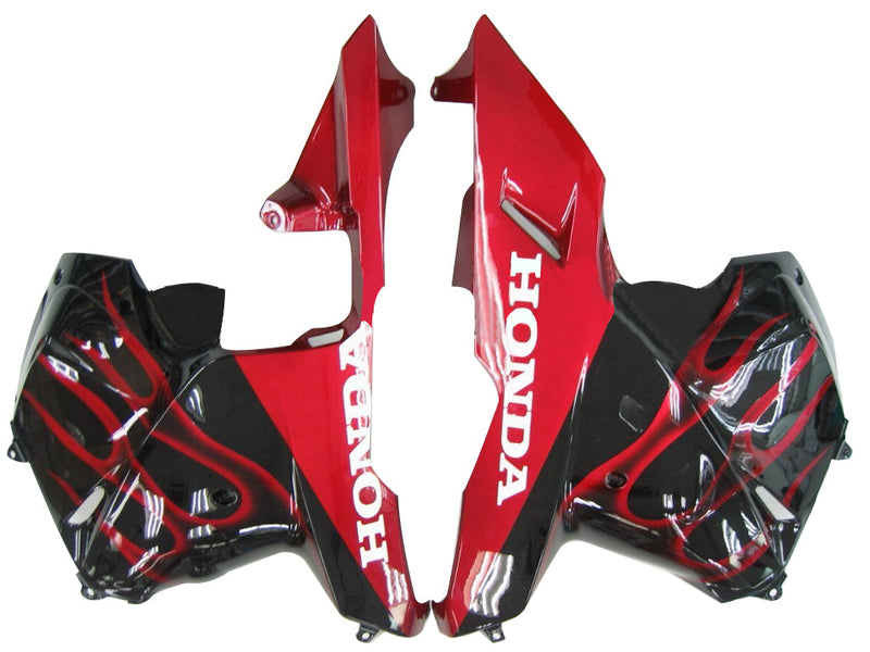 Fairings 2009-2012 Honda CBR 600 RR Black & Red Flame Generic