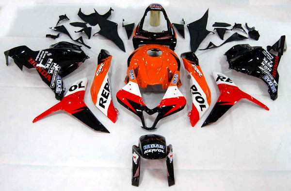 Carenagens 2009-2012 Honda CBR 600 RR Preto e Laranja Repsol Racing Generic