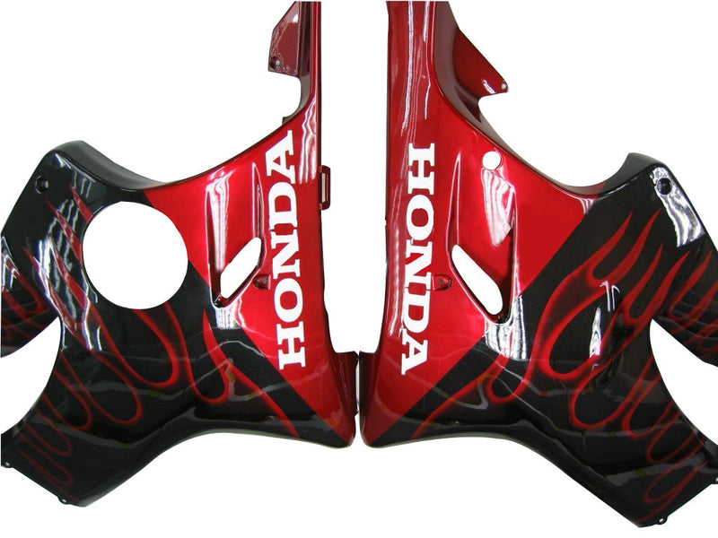 Carenados 2001-2003 Honda CBR 600 F4i Negro y Rojo Llama Genérico