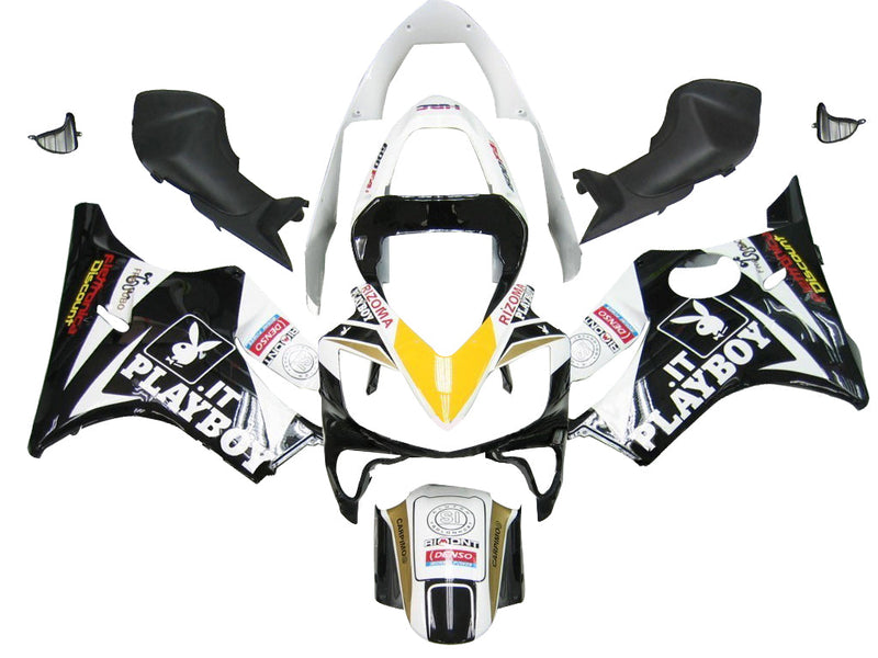 Carenados 2001-2003 Honda CBR 600 F4i Negro y Blanco Playboy Genérico