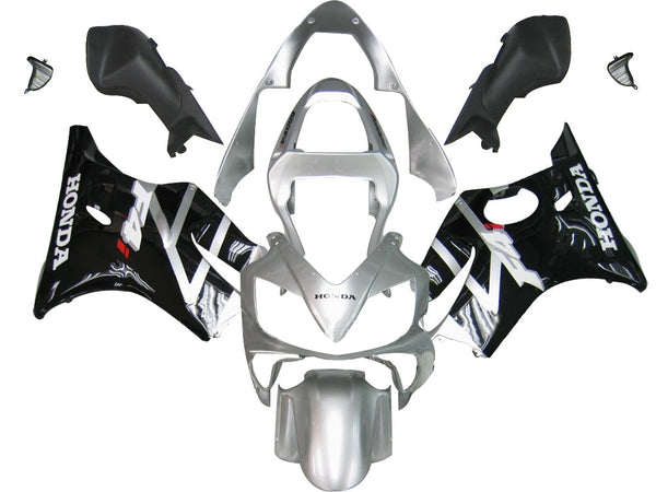 Carenados 2001-2003 Honda CBR 600 F4i Plata y Negro F4i Genérico