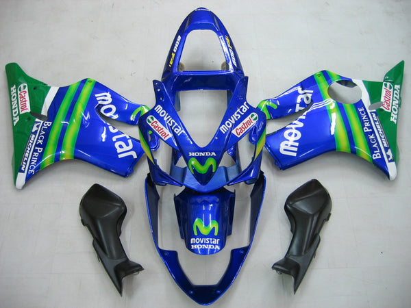 Fairings 2001-2003 Honda CBR 600 F4i Blå og Grønn Movistar Racing Generisk