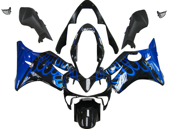 Fairings 2004-2007 Honda CBR 600 F4i Black & Blue Flame Generic