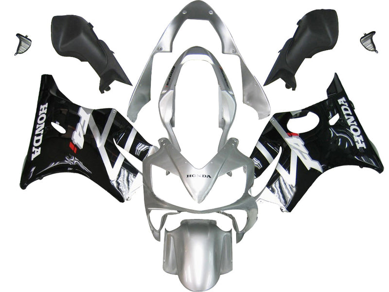 Carenados 2004-2007 Honda CBR 600 F4i Plata y Negro F4i Genérico