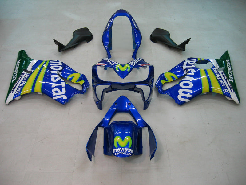 Fairings 2004-2007 Honda CBR 600 F4i Blå og Grønn Movistar Racing Generisk