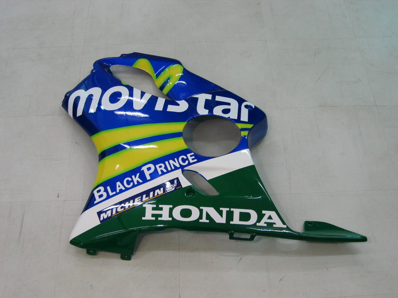 Fairings 2004-2007 Honda CBR 600 F4i Blå og Grønn Movistar Racing Generisk