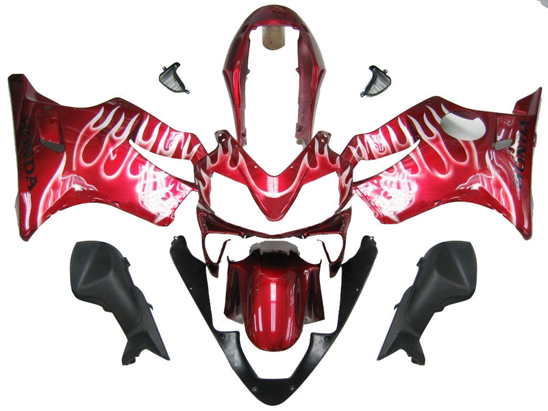 Verkleidungen 2004-2007 Honda CBR 600 F4i Cherry Red &amp; White Flame Racing Generic