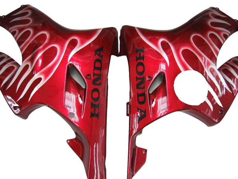 Carenados Honda CBR 600 F4i 2004-2007 rojo cereza y blanco Flame Racing genérico