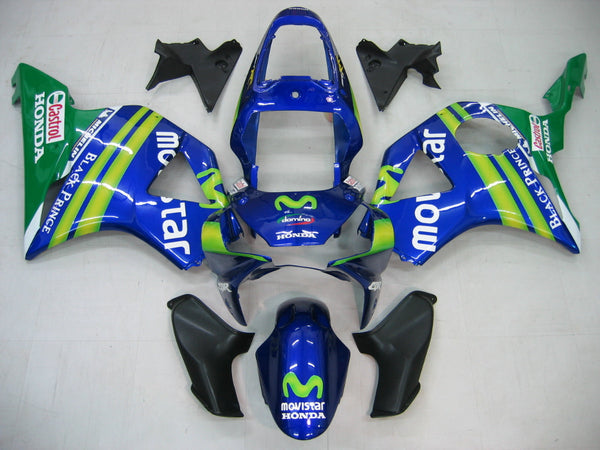 Carenagens 2002-2003 Honda CBR 954 RR Azul e Verde Movistar Generic