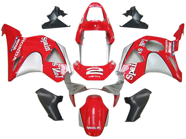 Fairings 2002-2003 Honda CBR 954 RR Röd och Silver No. 2 Spin's Racing Generic