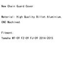 Capa de proteção de corrente de alumínio para Yamaha MT-09 FZ-09 FJ-09 2014-2015 Genérico