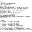 1Pair Spiegelabdeckungskappe BMW E46 E65 E66 745I 750i 51167074236+51167074235