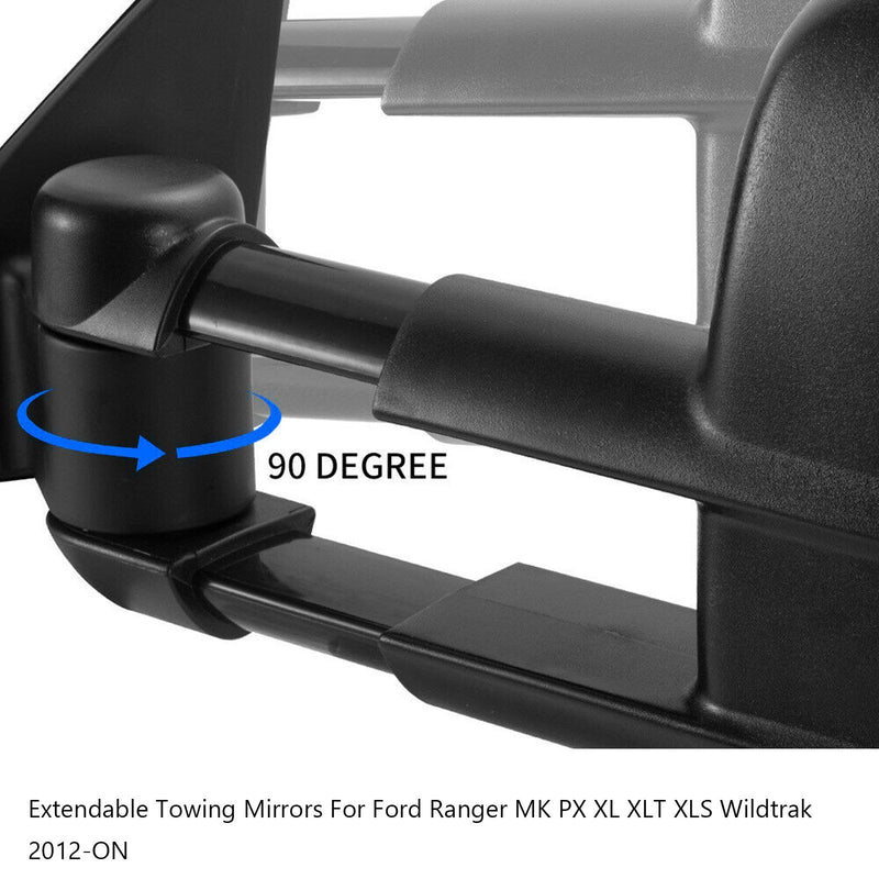 Wysuwane lusterka holownicze do Forda Rangera MK PX XL XLT XLS Wildtrak 2012-ON