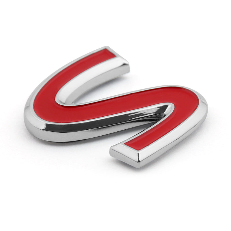 Chromverkleidung Red S Letter Heckstock Heckklappe Emblem -Abschlüsse für Infiniti Q50