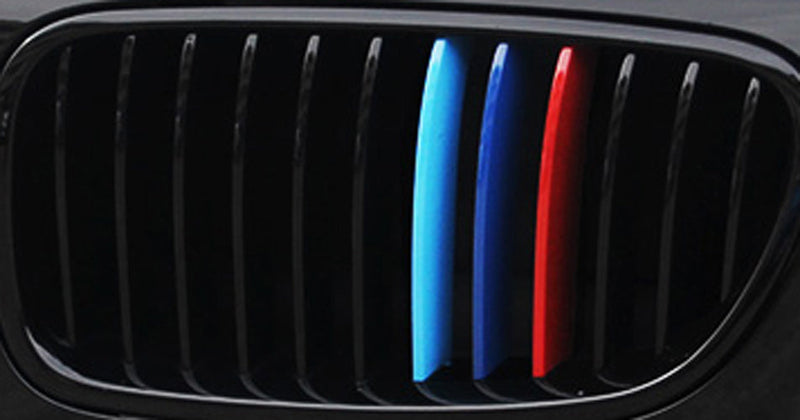 Tri-color frontgrill Grill täcklist Clip Trim för BMW X3 X4 2011-2017 Generic