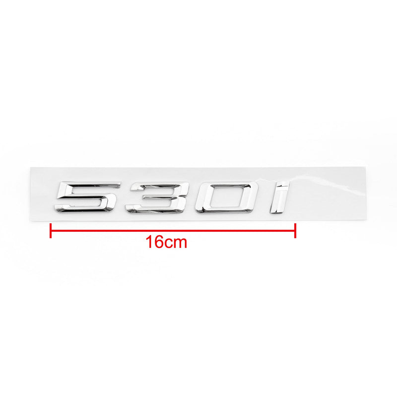 Car Rear Badge Emblem Metal 530i For BMW 5 Series E60 E61 F10 F11 Chrome