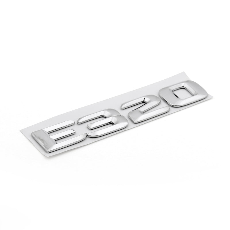 Emblema trasero para maletero de coche, letras E320 para W124 W210 W211 E320 cromado