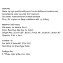 3pcs Nierengitter M Tech Tricolor Cover Stripe Clips für 2004-2011 BMW E87