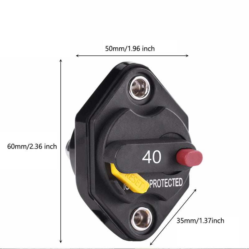 Disjuntor estéreo 40A Substitua Redefinir Interruptor de Fusível para Áudio de Carro Marítimo