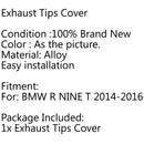 Udstødningsdækselramme sort/krom til BMW R1200R R NINE T 2014-2016 Generisk