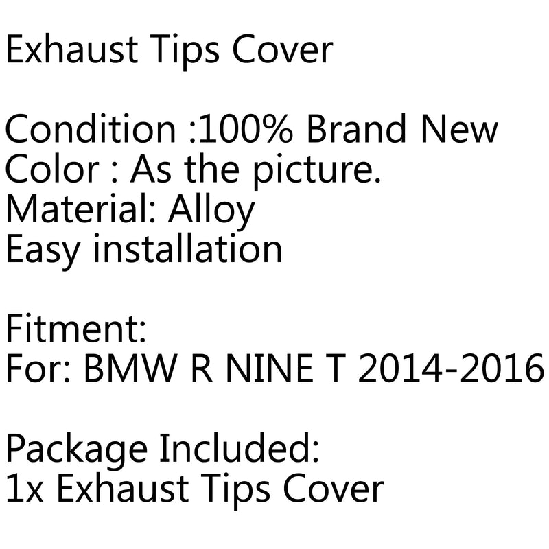 Marco embellecedor escape negro/cromado para BMW R1200R R NINE T 2014-2016 Generic