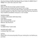 CNC Ableitungsmufflerrohrhalterhalter für BMW R neun T R9T 2014-2018