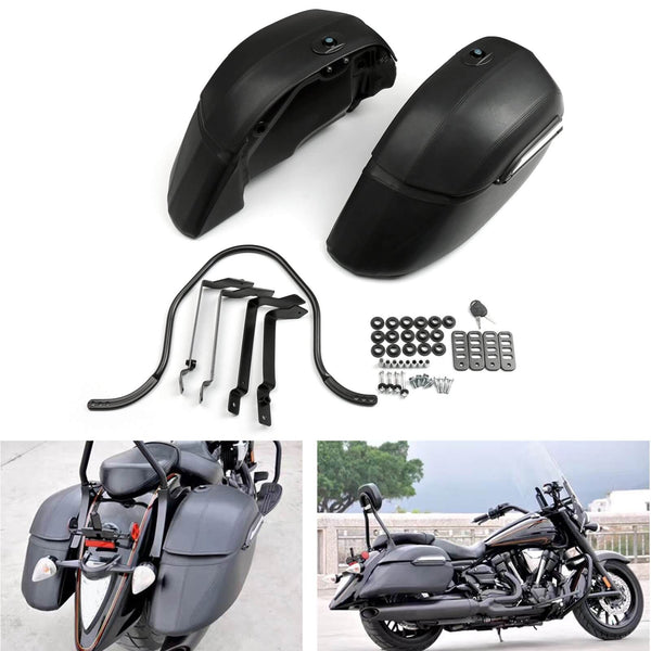 Yamaha Kawasaki Honda Classic Alforja Bolsa para motocicleta clásica y kit de montaje resistente