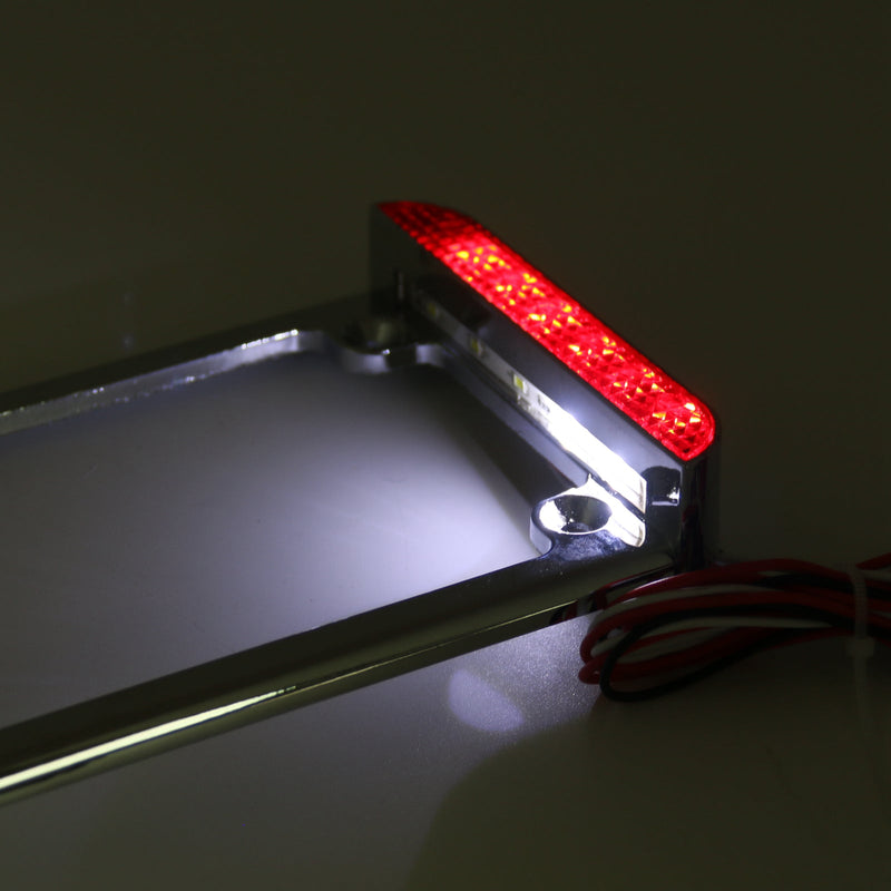 Universal Motorrad 3 LED Nummernschildrahmen mit LED Heckbremslicht Generic