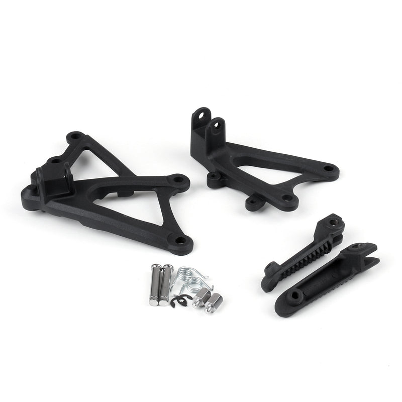 Soporte para reposapiés delantero, juego de soporte para reposapiés del conductor para Yamaha YZF R1 2009-2011, negro genérico