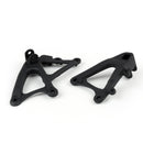 Front Fodstøtte Holder Driver Fodstøtte Holder Sæt til Yamaha YZF R1 2009-2011 Sort Generisk