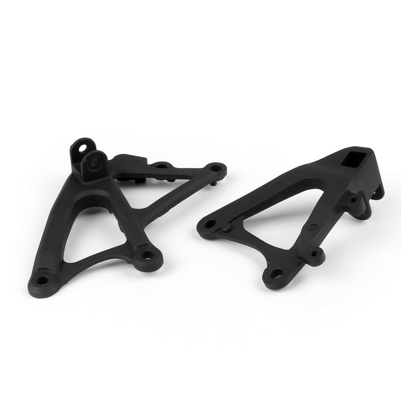 Soporte para reposapiés delantero, juego de soporte para reposapiés del conductor para Yamaha YZF R1 2009-2011, negro genérico