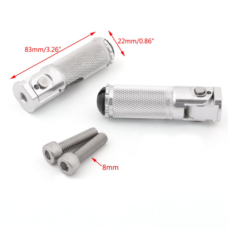 CNC fällbara fotpinnar Bakre fotpinnar Set Rest Racing för Universal Motorcykel Generic