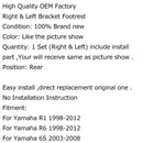 Vordere Fahrer- oder hintere Beifahrer-Fußrasten Fußraste für Yamaha R1 R6 98-12 R6S Generic