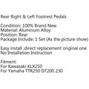 Hintere Fußrasten Fußstütze Fußraste für Kawasaki KLX250 / Yamaha TTR250 DT200 230 Generic