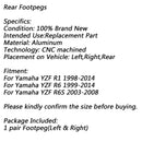 Hintere Fußraste Fußstütze für Yamaha YZF R1 1998–2014 R6 1999–2014 R6S 03–08 schwarz