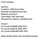 Vordere Fußraste Fußstütze für Suzuki GSXR600 GSXR750 06-14 GSXR1000 2005-14 Schwarz