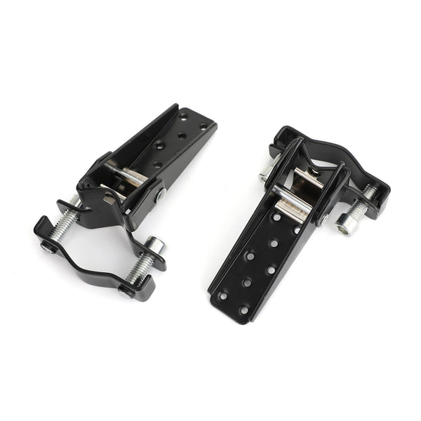 Motorrad Beifahrer Fußraste hinten Pedal Fußstütze 25-28mm Schwarz Universal