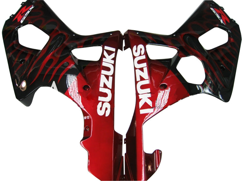 Fairings 2000-2002 Suzuki GSXR 1000 Black & Red Flame Generic