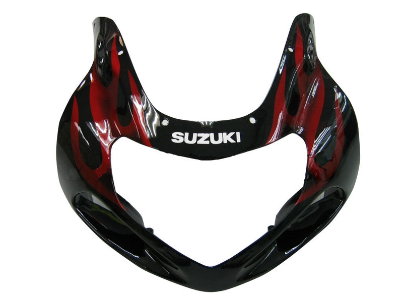 Carenados 2000-2002 Suzuki GSXR 1000 negro y rojo Flame Racing genérico